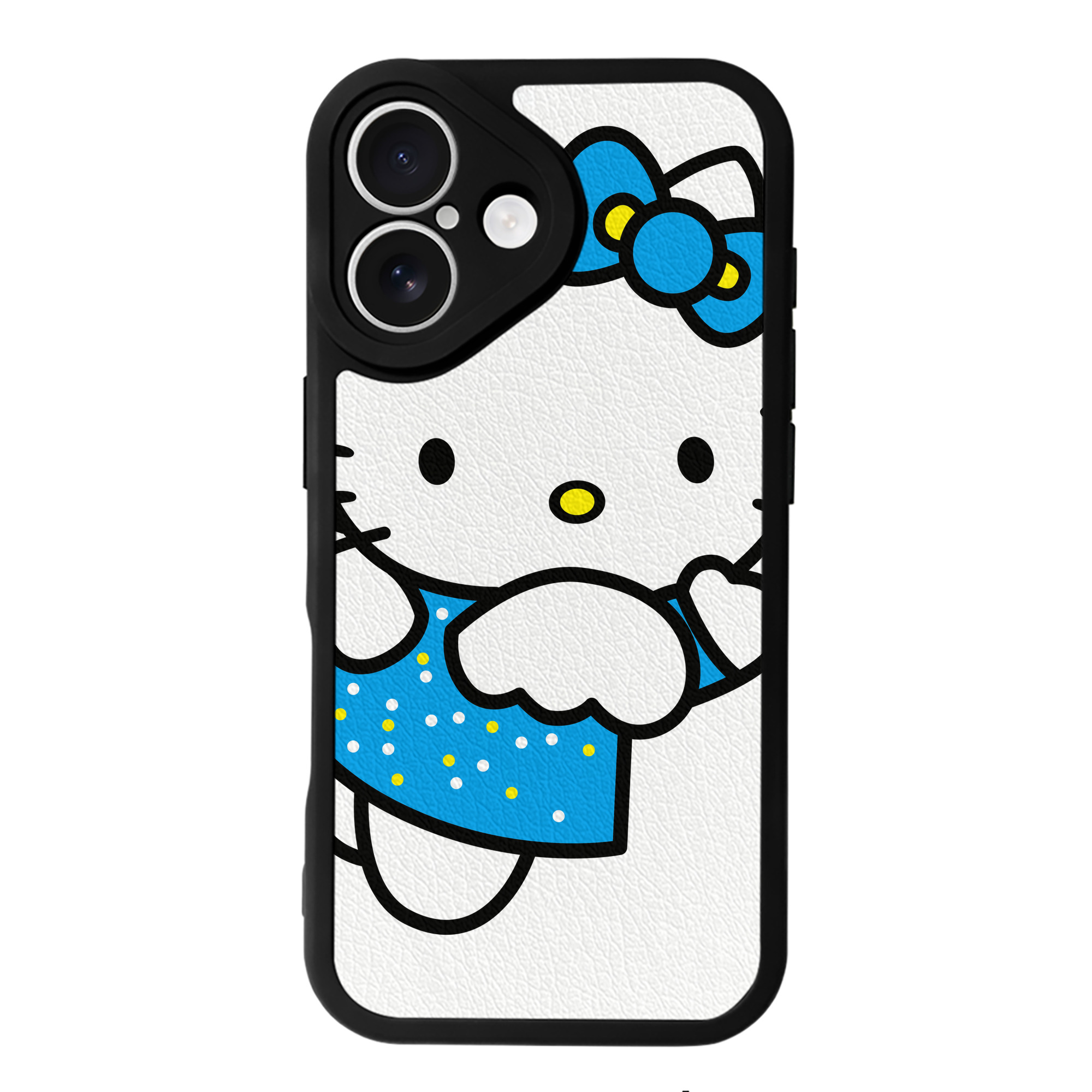 （画像用） Hello Kitty ハローキティ 【iPhone 16シリーズ対応】シリコンスマホケース（レザー調） 材質：シリコン
